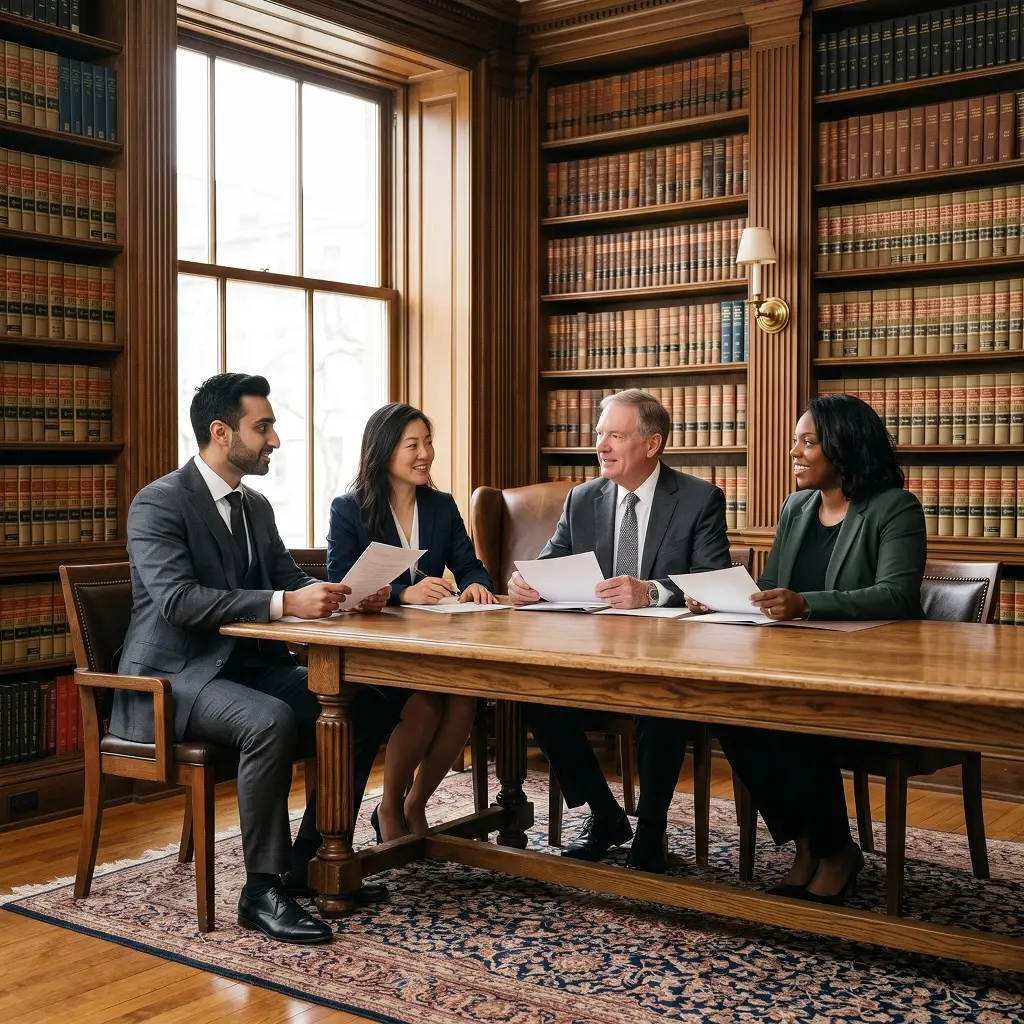 Founders and business operators meeting with their attorney